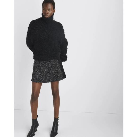 NWOT Rag & Bone Dillion Italian Alpaca Turtleneck Sweater In Black Size Small